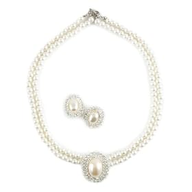 Faux-Pearl Necklace and Earring Set Child (One-Size)