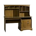 Computer Desk with Hutch - Autumn Maple