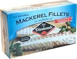 Ace of Diamonds Mackerel Fillets in Sunflower Oil, 24 Pack of 4.4 Oz Cans