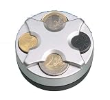 Produkt-Bild: Euro-M&uuml;nzdepot ALU, zur Unterbringung von Parkgroschen, Kleingeld zum Telefonieren und f&uuml;r Einkaufswagenpfand, selbstklebende Befestigung am Armaturenbrett