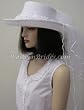 Blusher Bridal Hat in Straw, White