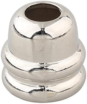 20pc Silver Tone Smooth String Cord Lock Stopper End Caps IA848