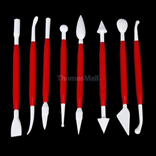 8x Modeling Tools Gum Sugar Petal Paste Clay Sculpting