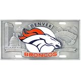 Denver Broncos Zinc License Plate - NFL Football Fan Shop Sports Team Merchandise 