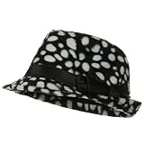 Dalmatian Fedora with Satin Bow - Black W19S39E