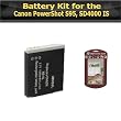Battery Kit For Canon PowerShot S95 Digital Camera Includes Replacement NB-6L (1200 mAH) Extended Life Battery + LCD Screen Protectors