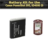 Battery Kit For Canon PowerShot S95 Digital Camera Includes Replacement NB-6L (1200 mAH) Extended Life Battery + LCD Screen Protectors