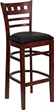 HERCULES™ Series Mahogany Finished American Back Wood Restaurant Bar Stoo ....