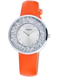 Fafada Womens Ladies Quartz Wrist Watch Silver Dial with Crystal