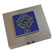 Blue Celtic Cross Travel Jewelry Case