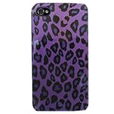 Crystal Hard with PURPLE LEOPARD Design Faceplate Cover Sleeve Case for APP ....
