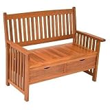 Eden Outdoor Living Bristol Keruing Wood Storage Bench