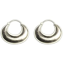 Earrings Sterling Silver Handmade Jewelry 1 inch (ers251)