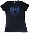 HIM Heartagram Logo Junior Black T-shirt