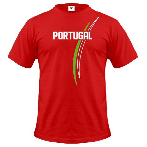 PORTUGAL – FAN SHIRT – EM 2012 – HERREN – T-SHIRT in Rot by Jayess Gr. M