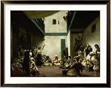 Jewish Wedding in Morocco Styles Framed Art Poster Print by Eugene Delacroix, 45x35
