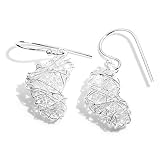 Creation Silver Wire Love Heart Earrings