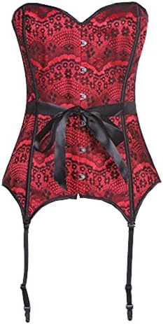 Lanly Vintage Sexy Women's Steel Boned Tightlacing Waist Training Cincher Corset GZ-OLN0802-redS