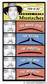 Accoutrements Pencil Thin Mustache Set