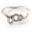 Silver Tone Snake Fashion Bangle Bracelet