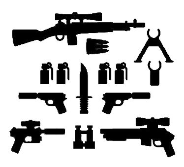 LEGO BrickArms exclusive package of Secret-style weapons (10)