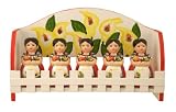 Review ACK  / 5 PC SPICE RACK.W/WOOD RACK SUNFLOWER MARIA DECOR