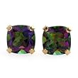 Beautiful Stud Earrings With 2.40ctw Genuine Topazes Beautifully Designed in 14K Yellow Gold Length 6mm