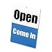 AVT83637 Will Return Clock Sign, 6 x 9, Blue/White