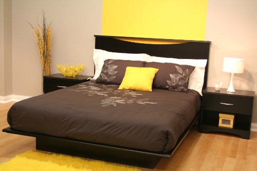 South Shore Furniture, Basic Collection, Queen Platform Bed with Moulding 60