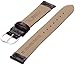 Timex Men's Q7B825 Leather Padded Crocodile Grain 18mm Brown Replacement Watchband