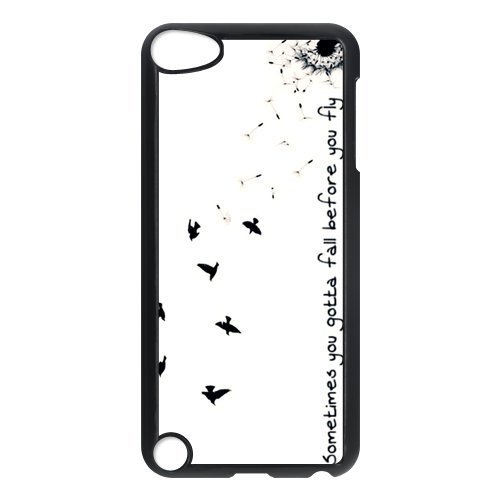 Simple Sometimes You Gotta Fall Quote Ipod Touch 5th Case Cover Dandelion Seed Birds