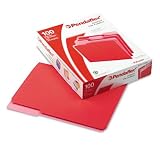 ESS421013RED Interior Folder, 1/3 Tab Cut, Letter, Red