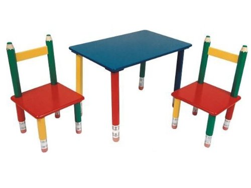 Kindersitzgruppe Holz Bleistift Kinder Maltisch Kindermöbel