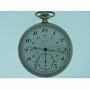 Vintage/Antique watch: Pre-Owned Man's Zenith Pocket Watch White Enamel 24-Hour Dial Stainless Steel 1920's