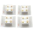 4 24K Gold Earrings Plated Ball Stud Piercing Jewelry