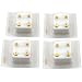 4 24K Gold Earrings Plated Ball Stud Piercing Jewelry