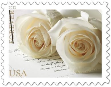Wedding Roses Sheet of 4 x Forever us Postage Stamps