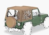 Wrangler 97-02 Sailcloth Replacement Soft Top Clear Windows - NO DOORS - Black