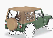 Wrangler 97-02 Sailcloth Replacement Soft Top Clear Windows - NO DOORS - Black