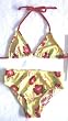 Girls 7-16 2-piece Swimwear Triangle Top Bikini Yellow/Red Floral