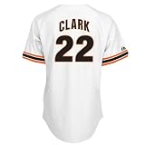 MLB Will Clark San Francisco Giants 1982 Cooperstown Adult Short Sleeve Synthetic Replica Jersey (White, Small)