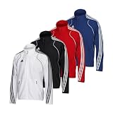 Adidas T8 Junior Team Jacket (Youth Large Red/White)