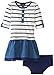 Nautica Girls' Chambray and Stripe Combo Dress