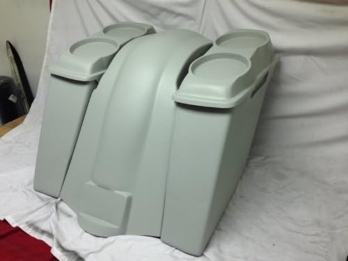 Harley Davidson Heritage Softail 4" Extended Saddlebags Dual 6.5" Speaker Lids + Fender No Cutout