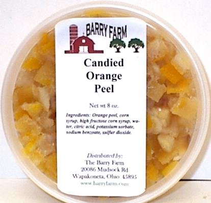 Candied Orange Peel, Diced, 8 oz. by Orange Peel Cakes