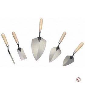 5 piece Concrete Mason Trowel Set