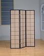 Fabric Folding Divider Room Screen in Cappuccino Finish By Coaster Furniture