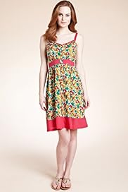 Pure Cotton Scoop Neck Ditsy Floral Frill Dress