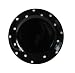 Waechtersbach Salad Plates, Set of 4, White Polka Dots on Black