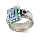 X - Twist Rope Multi Stone Inlay Ring
